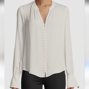 Joie Silk Poets Blouse Tariana Women's White Victorian
